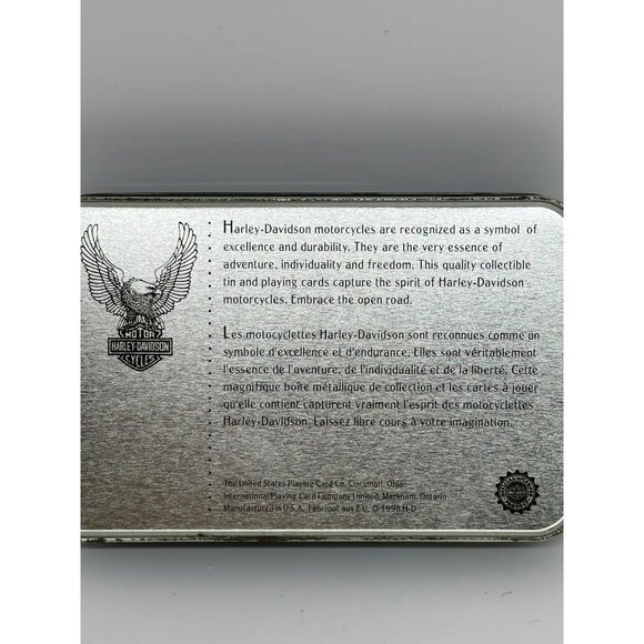 Harley-Davidson 2 Deck Playing Cards Set in Motorcycle Tin | Orange & Black - Picture 6 of 10